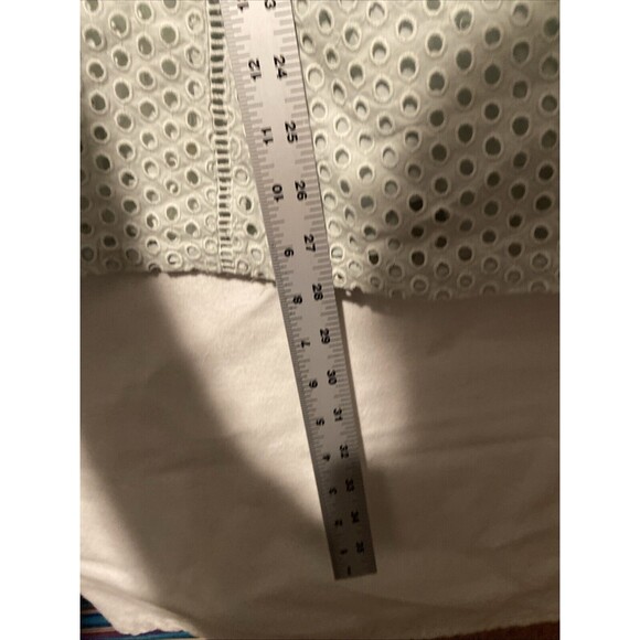 Ann Taylor Eyelet Fit & Flare Dress Mint Green Womens Size 2 Petite Sleeveless - Picture 4 of 5